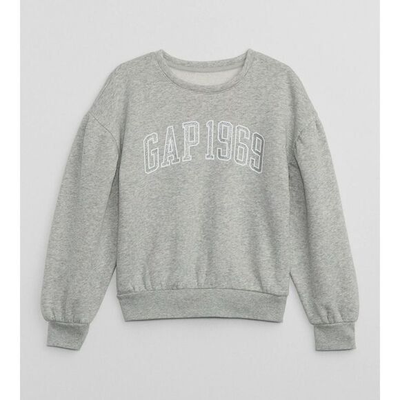 GAP Kids Girls Relaxed Graphic Sweatshirt | GAP 1969 | Grey | Size Xl (12) - Picture 1 of 8